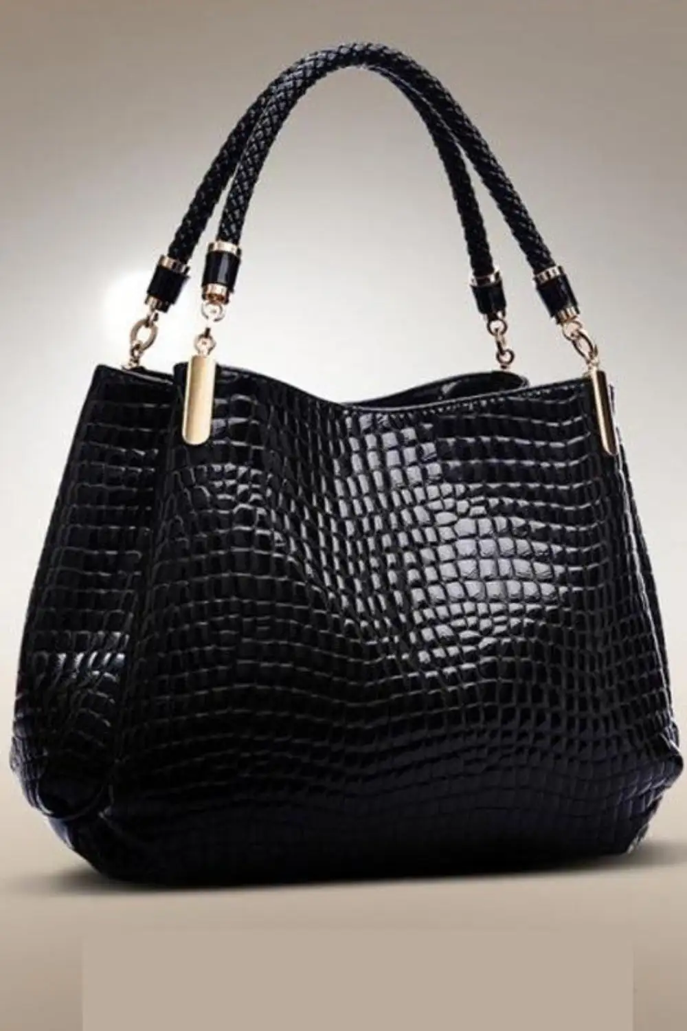 European and American Fashion Women's Motorcycle Bag Crocodile Pattern 2025 Trend