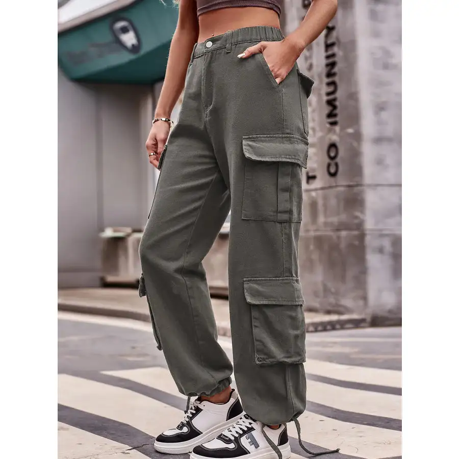Casual Wide Leg Cargo Jeans Jeans