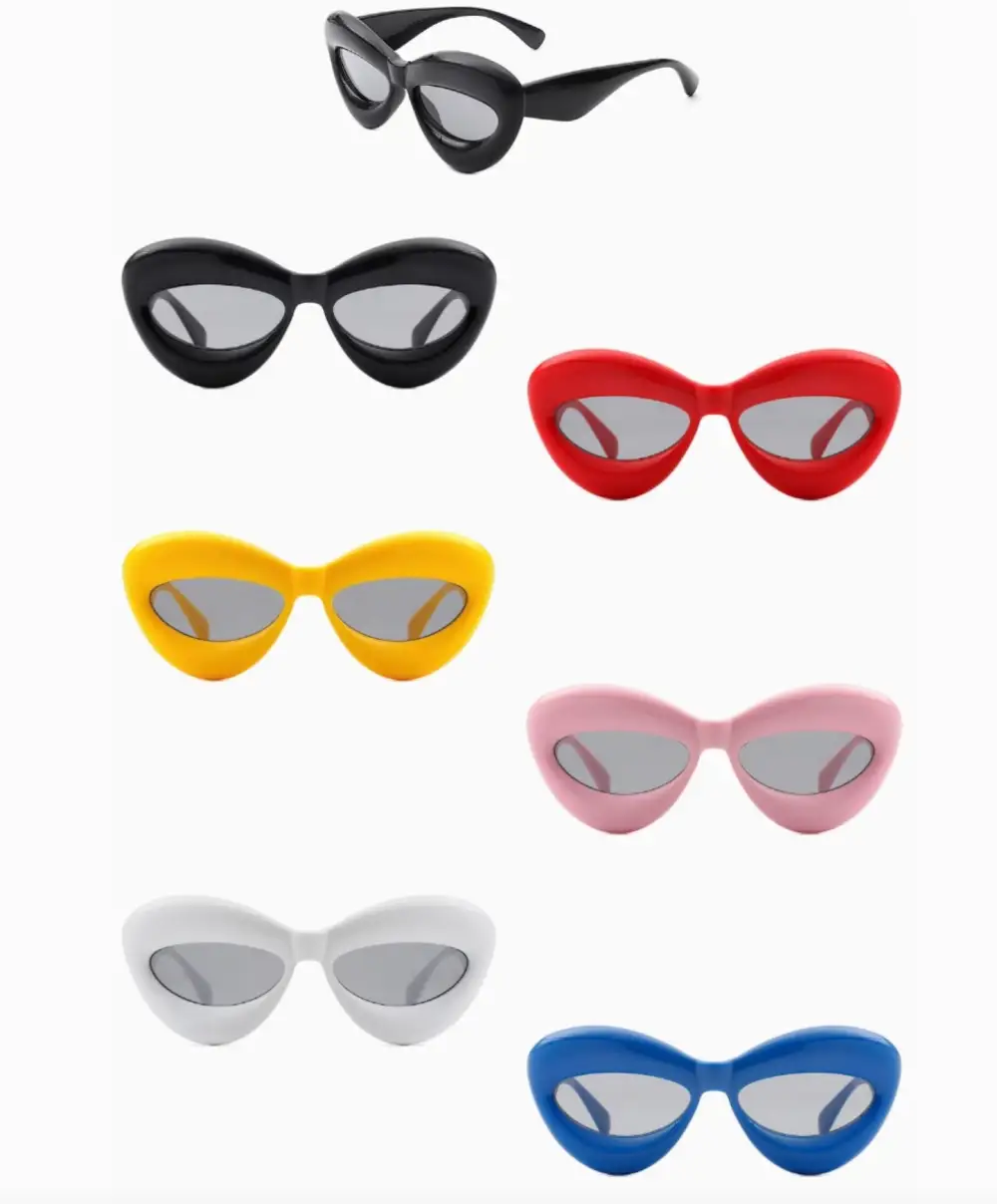 Oversized Unique Shape Retro Sunglasses