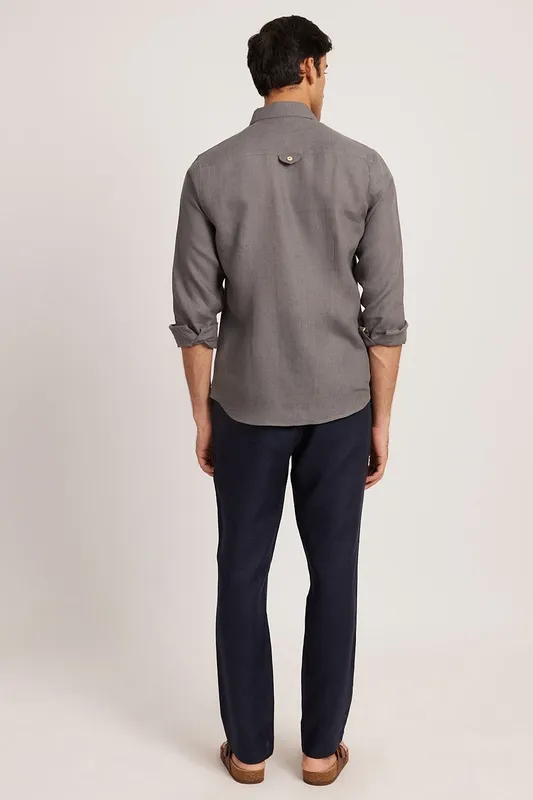 Indigo Linen Easy Pants