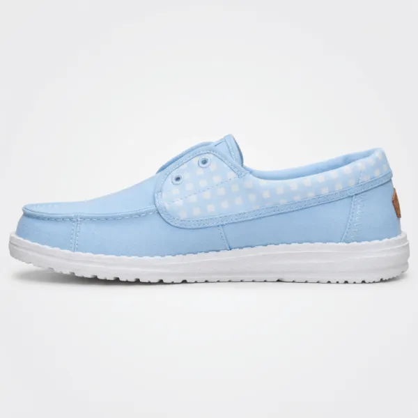 Wendy Cru Gingham Slip On Shoes