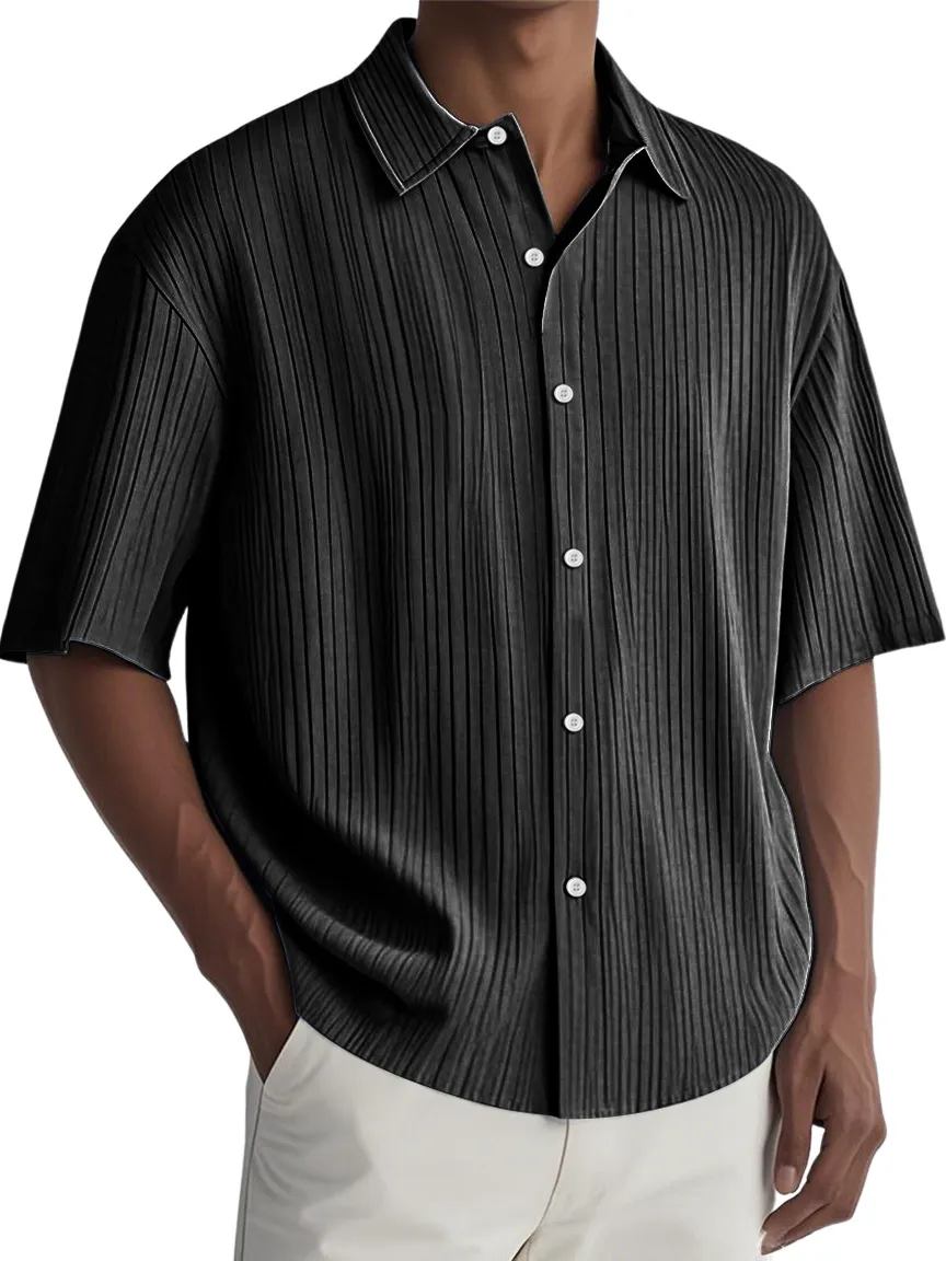Clean Cut Short Sleeve Button Front Shirt