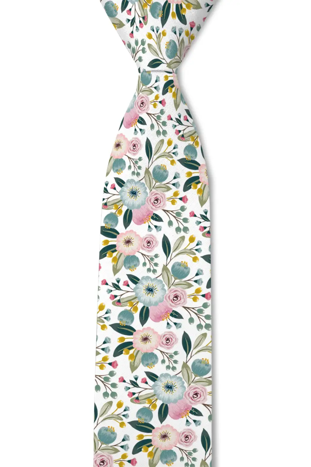 Smart Botanical Floral Pattern Necktie