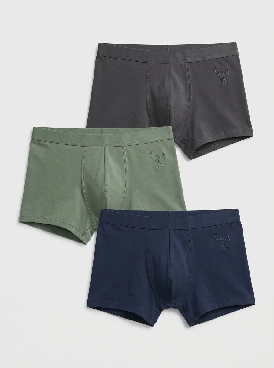 Men's Constellation Embroidered Trunk Brief Set