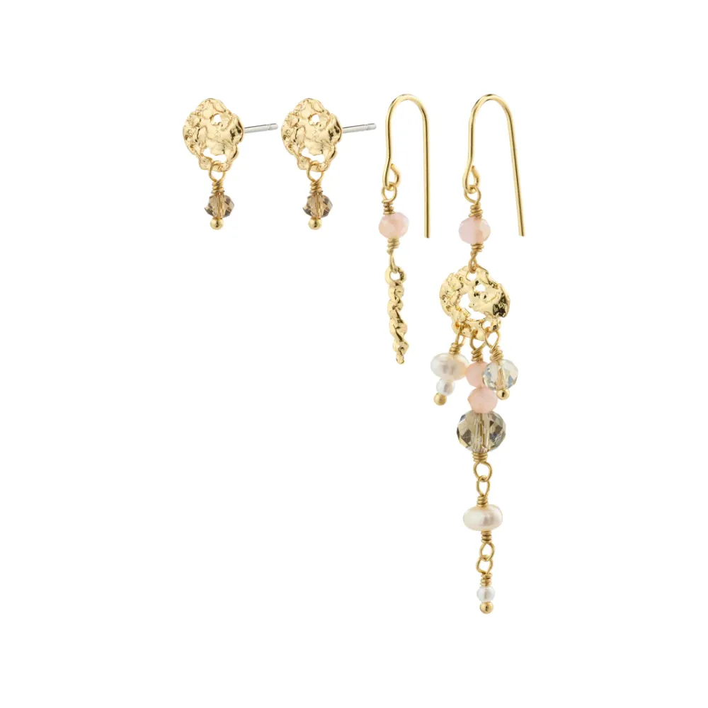 Slim Pearl Pendant Earrings