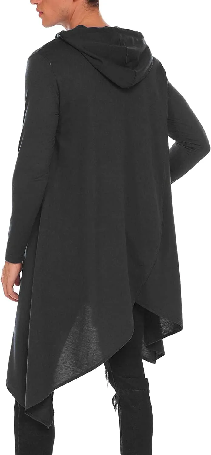 Casual Asymmetrie Hem Pullover Hooded Poncho Sweatshirt Hoodie