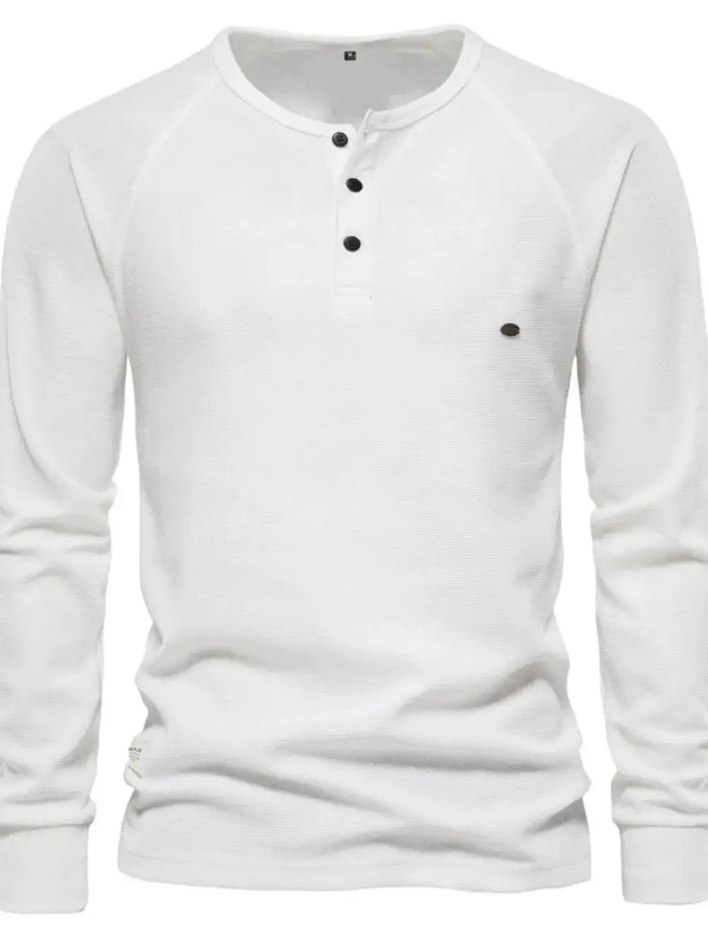 Waffle Knit Crew Neck Tee