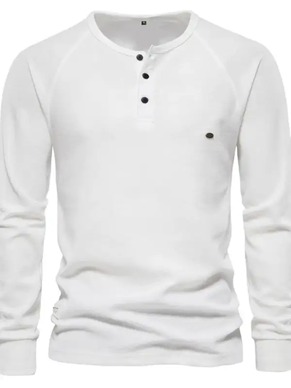 Waffle Knit Crew Neck Tee