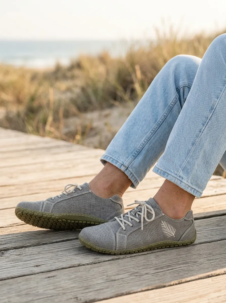 Versatile Leaf Fern Silhouette Unisex Barefoot Shoes