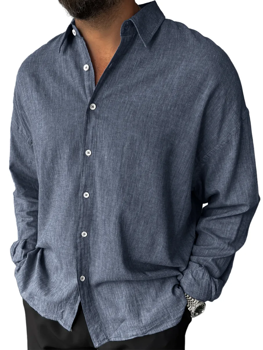 Everyday Cotton Linen Long Sleeve Shirt