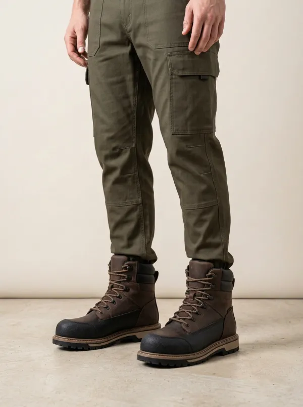 Men's Worksite Waterproof Construction Graphic Detail Work Boots