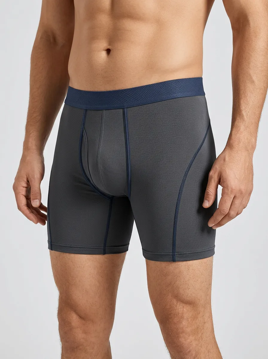 Breathable-Look Performance Athletic Silhouette Men's Boxer Briefs