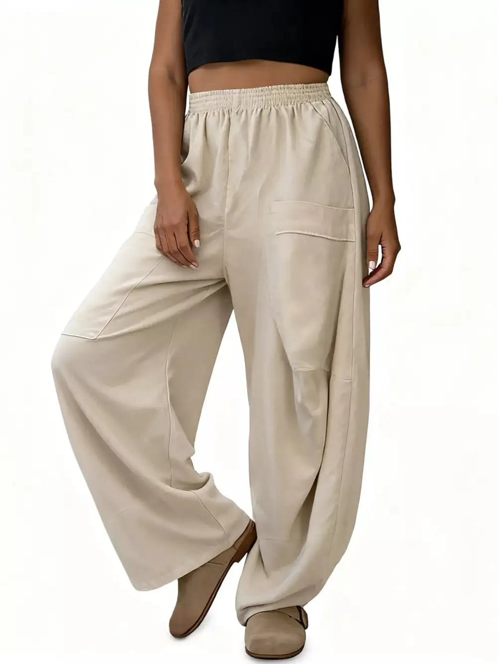 Relaxed Fit Pocketed Casual Everyday Pants