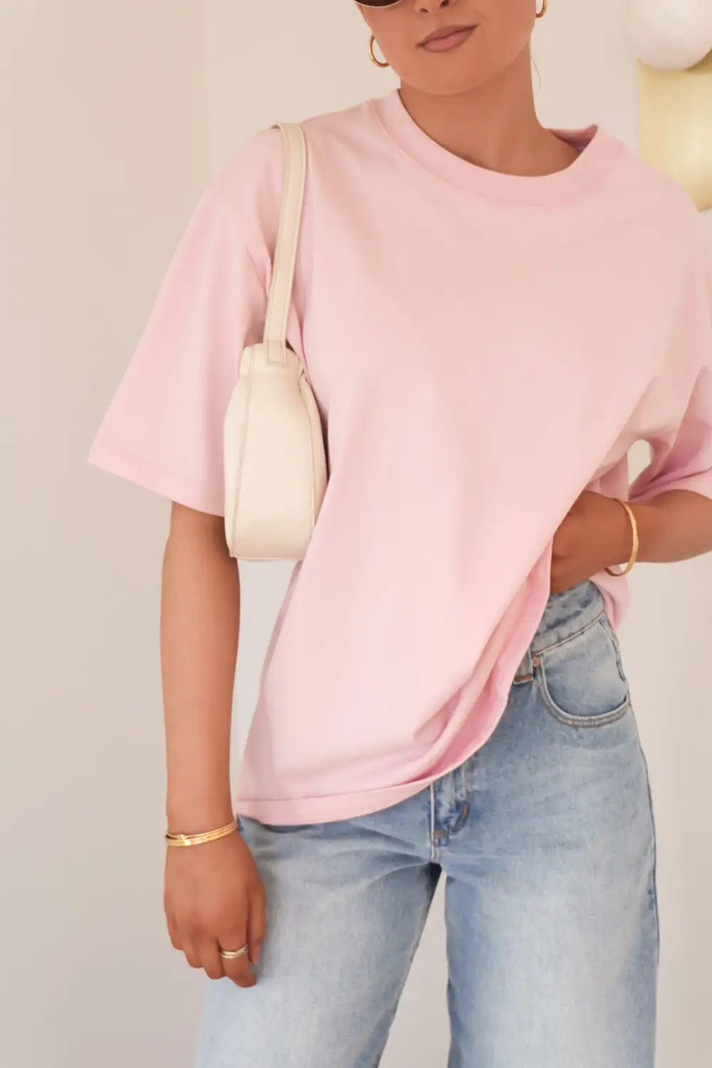Oversized Ribbed Essential Casual Tee