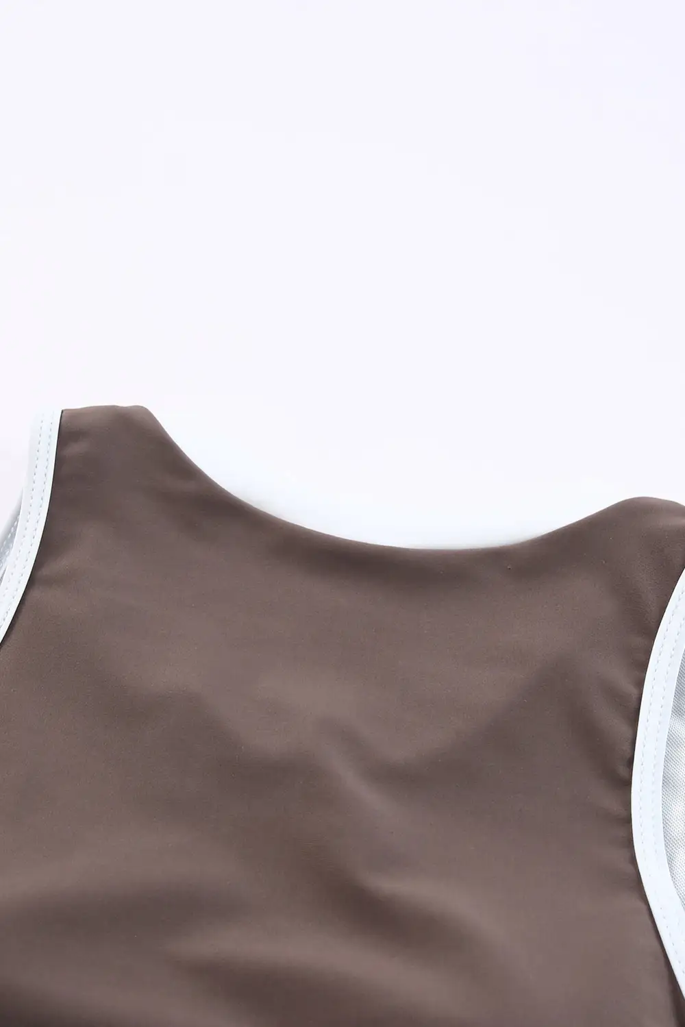 Swimwear Solid Colorblock Round Neck Bodycom Active Bikinis