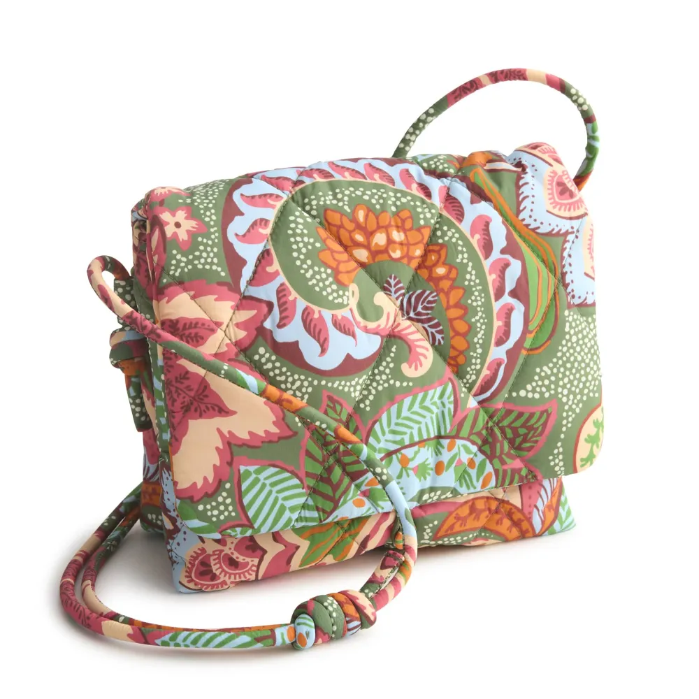 Paisley Leaf Print Crossbody Bag