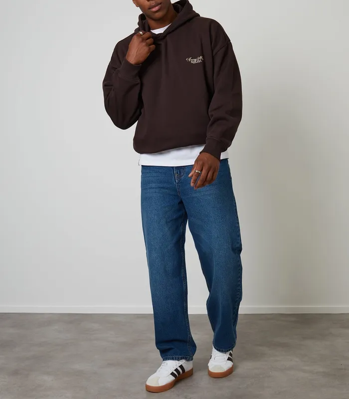 Mid Wash Baggy-Fit Jeans