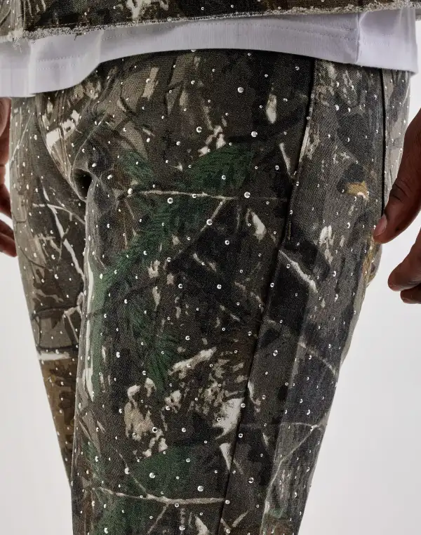 Rhinestone Canvas Shorts