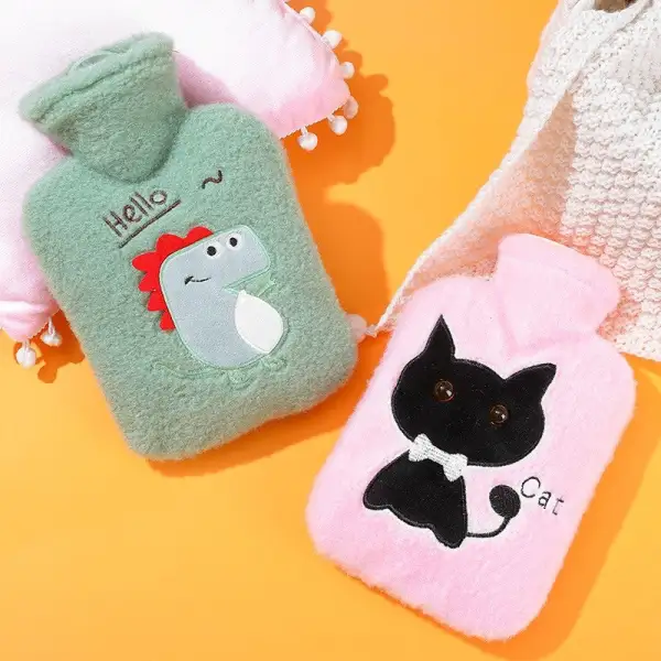 Cartoon Printed Flannelette Infusing Water Bag