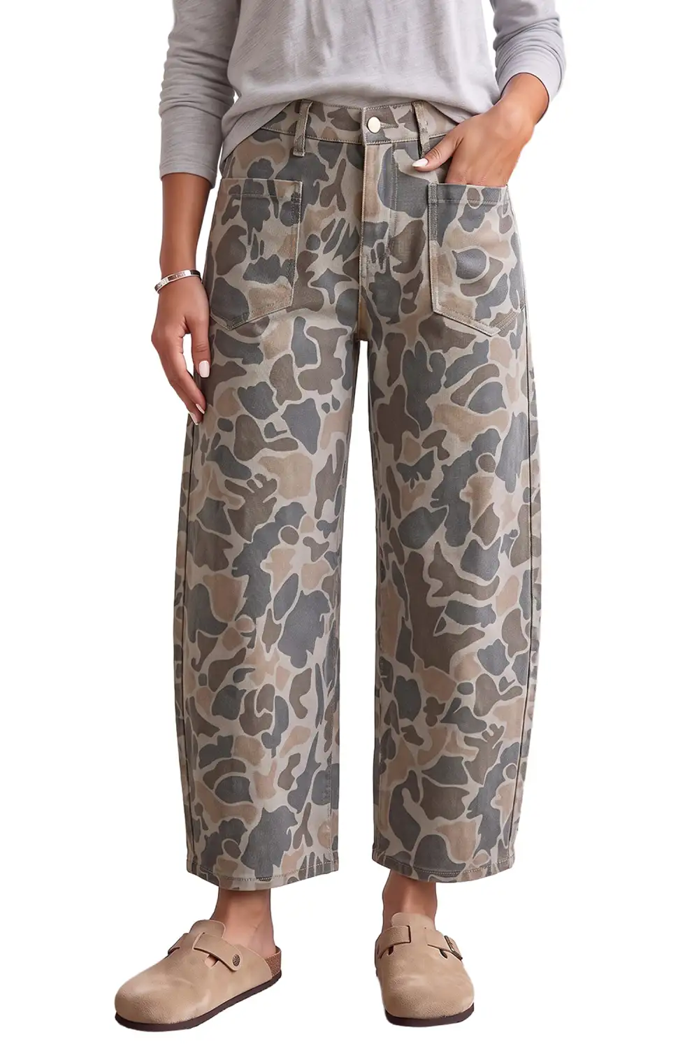 Women's Camouflage Shift Ankle Length Jeans