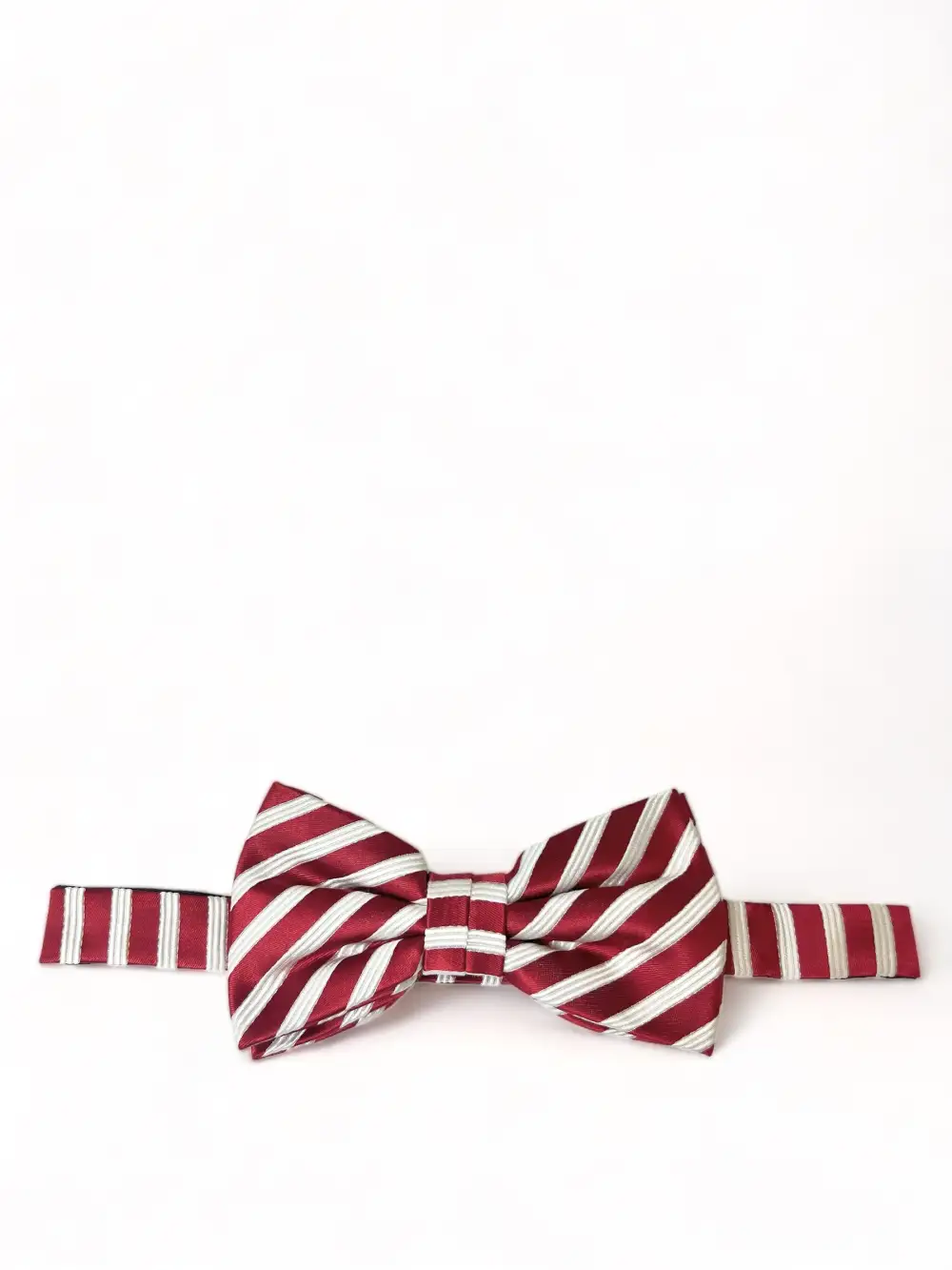 Composed Striped Silk Bow Tie