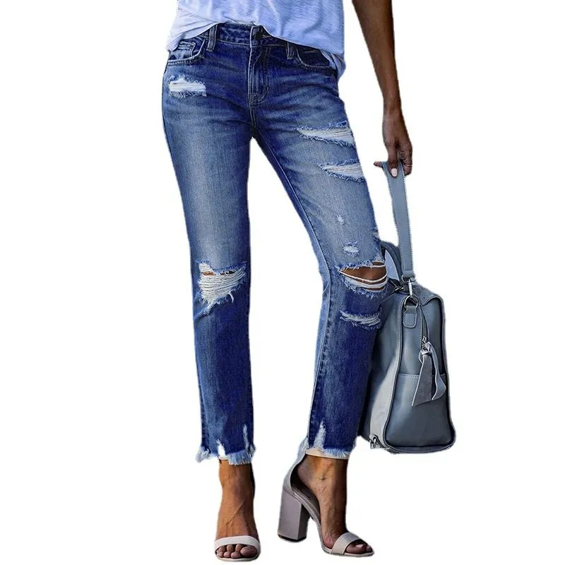 Women's Slim Fit Distressed Jeans