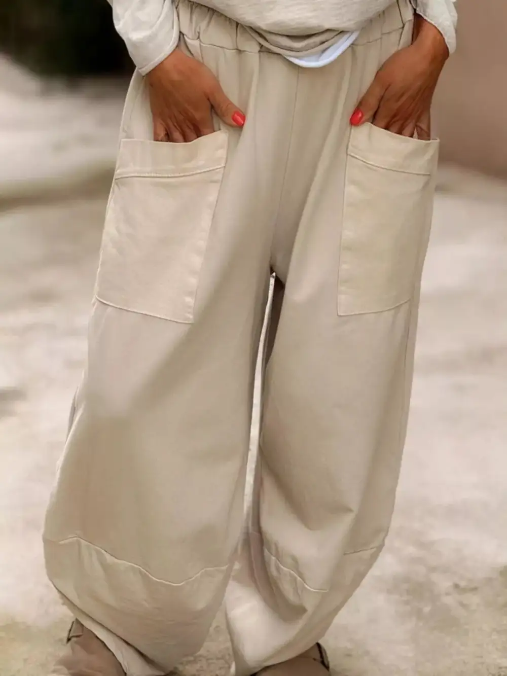Relaxed Fit Pocketed Casual Everyday Pants