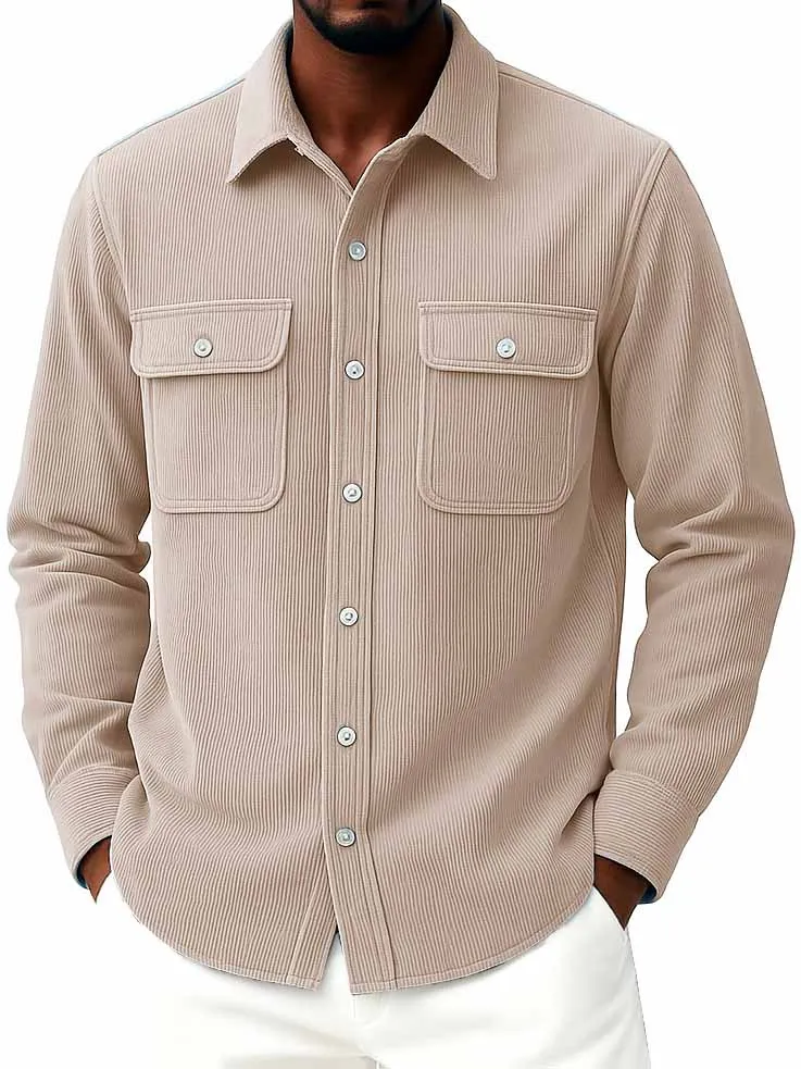 Relaxed Corduroy Long Sleeve Shirt