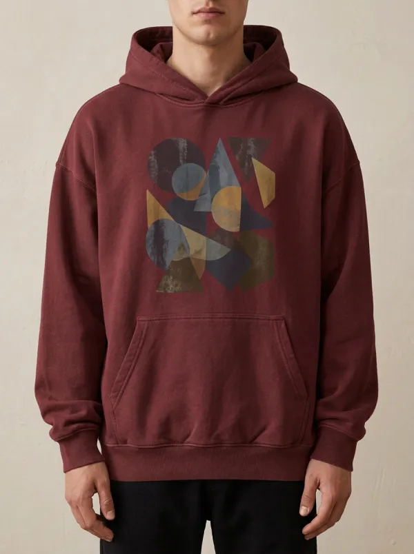 Unisex Overlapping Shapes Graphic Hoodie