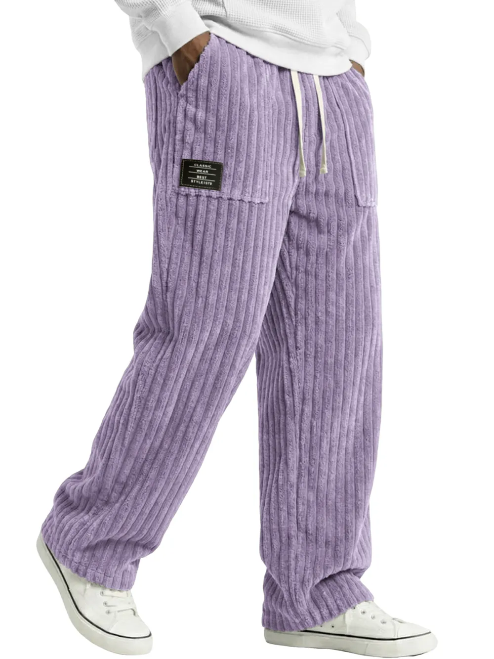 Corduroy Pocket Seamed Pants