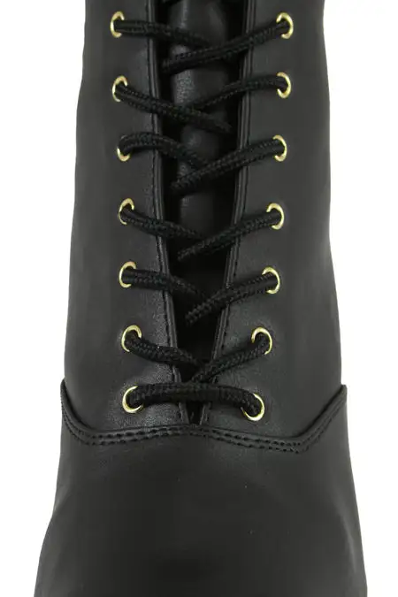 Women's Practical Country Lace Up Faux Leather Ankle Boots
