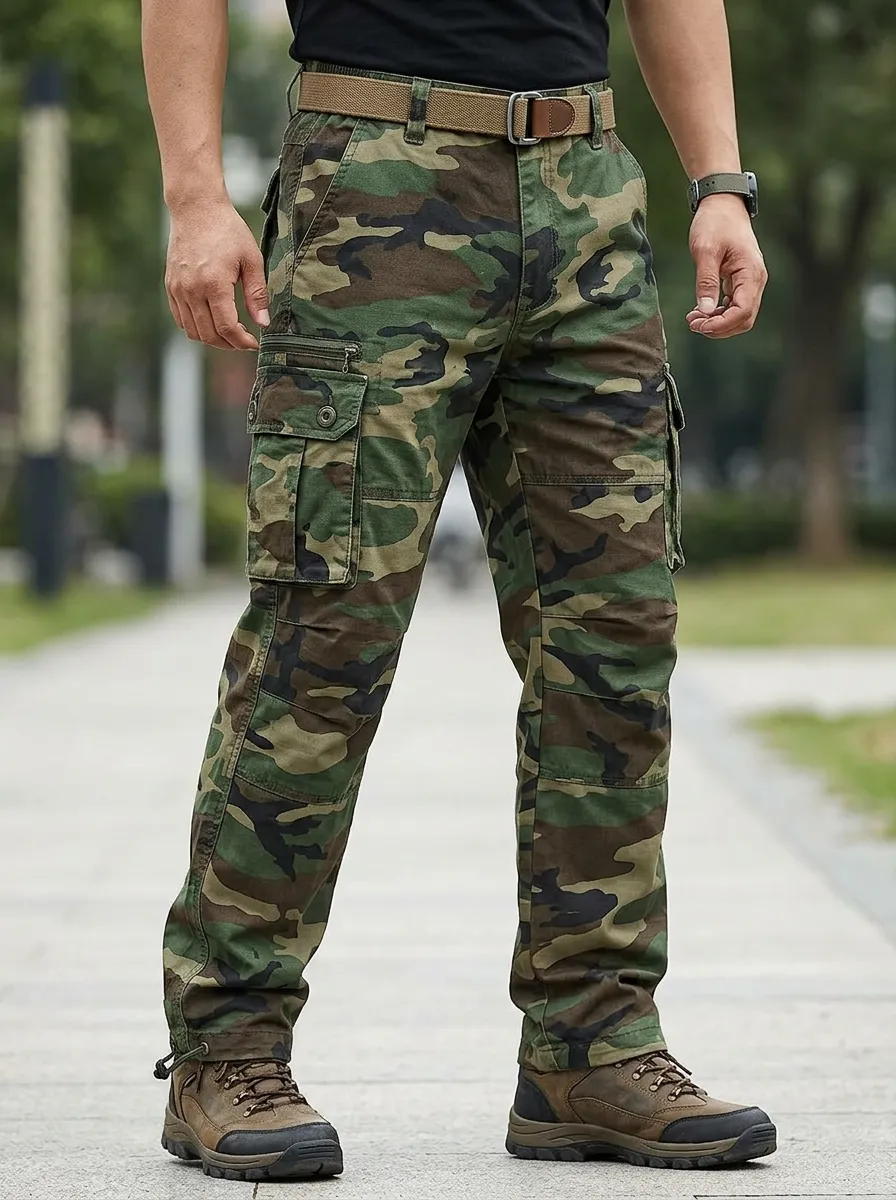 Men's Outdoor Tactical Camouflage Printed Cargo Pants