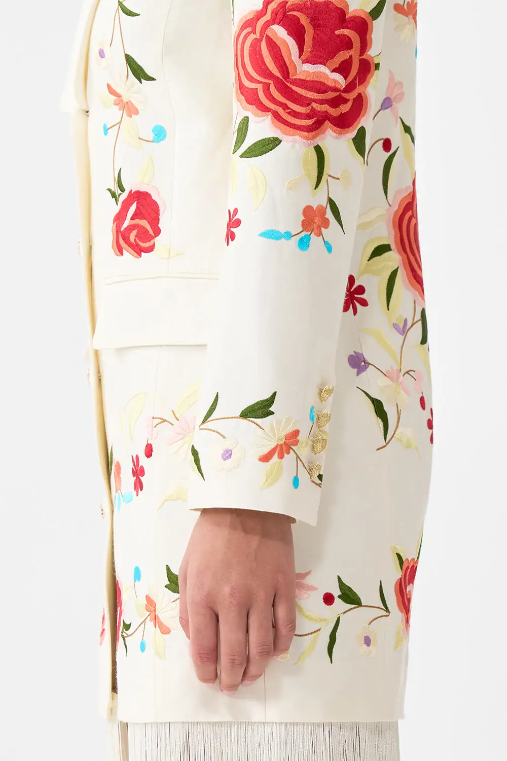 Printed Blazer with Fringing Jacket