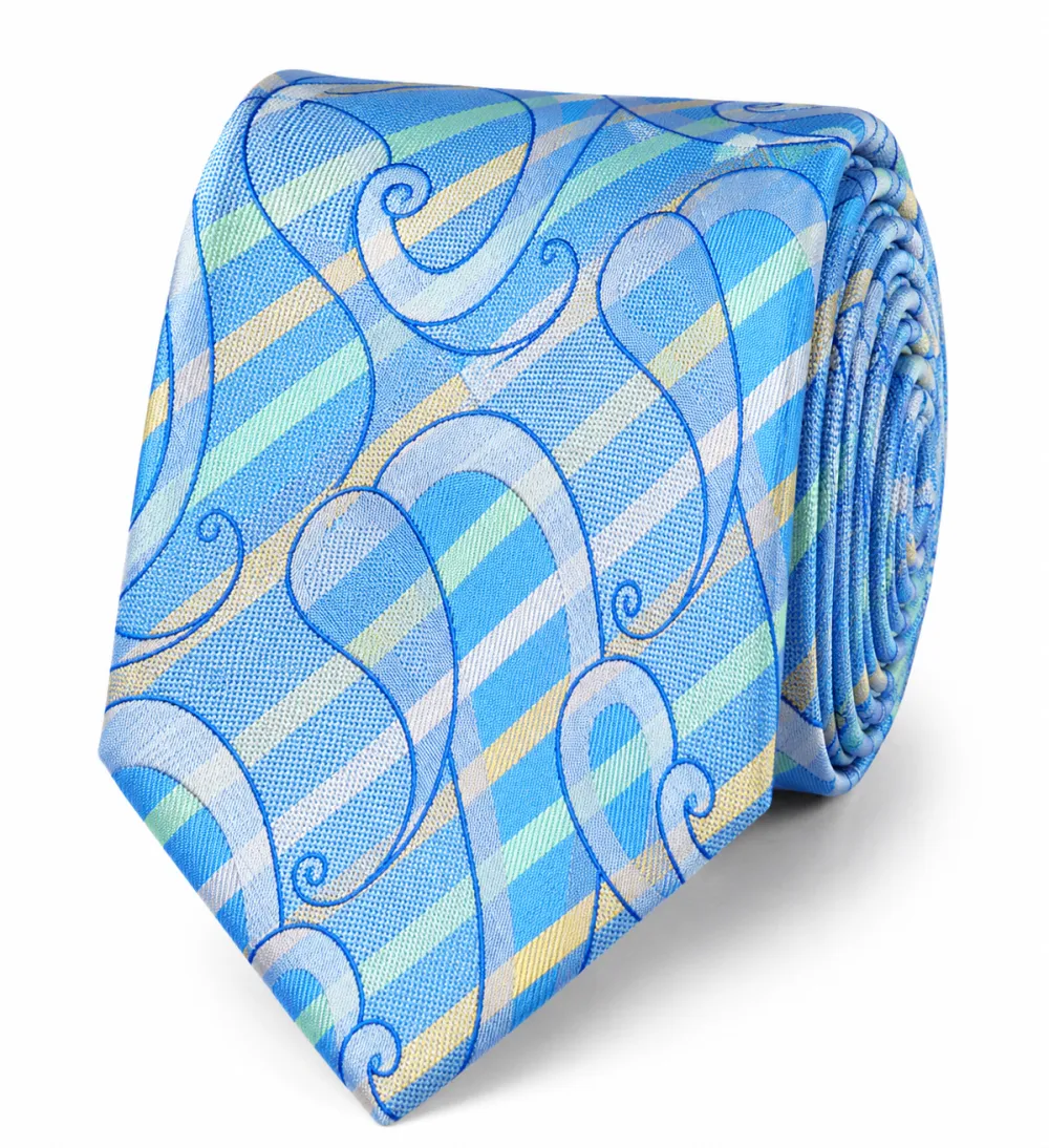 Understated Silk Striped Men's Necktie With Pocket Square