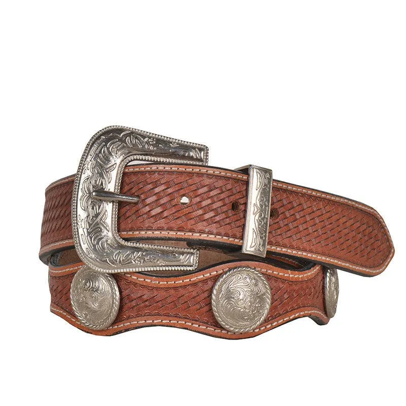 Structured Hand Tooled Waist Belt