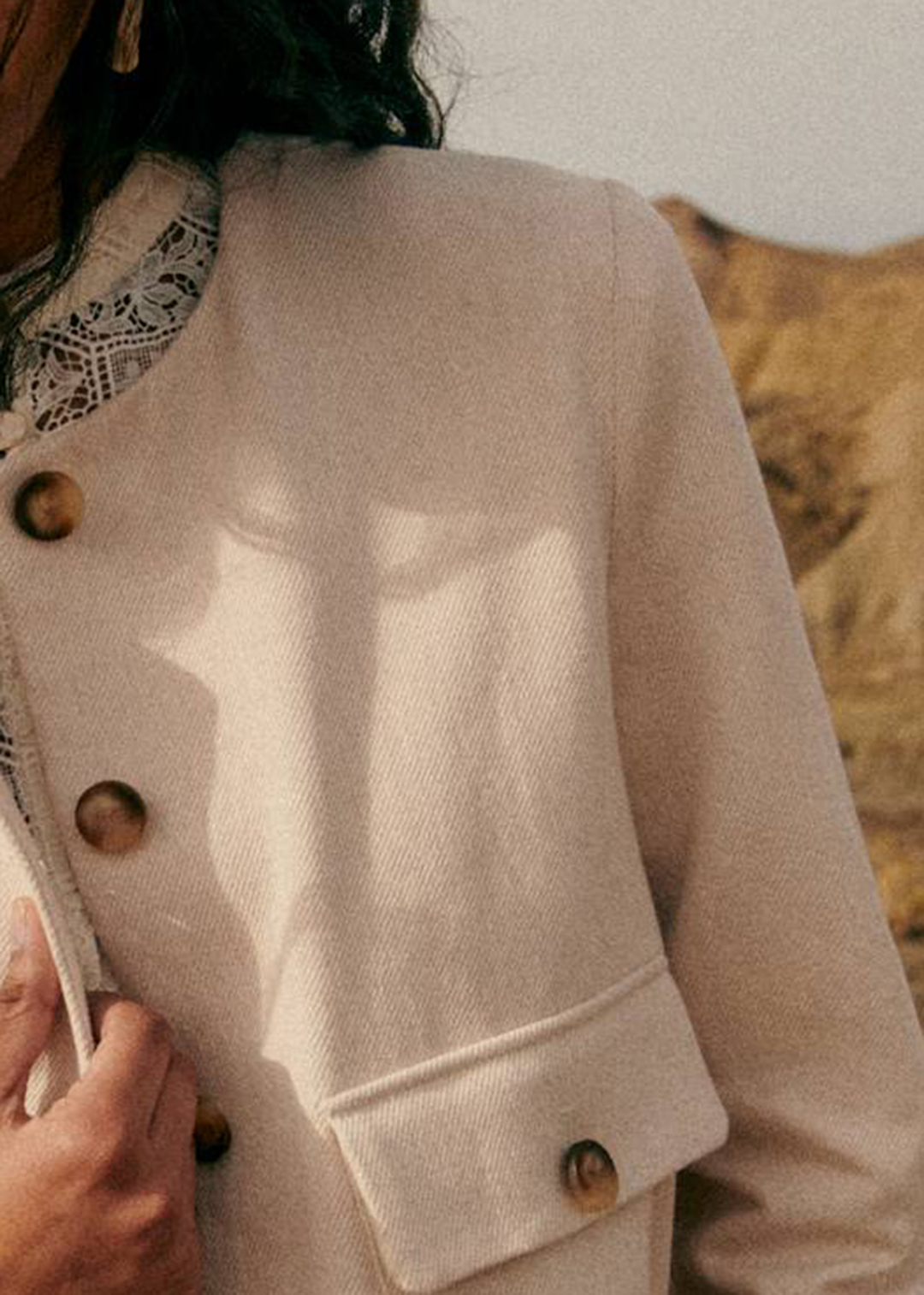 Plain Long Sleeve Jacket