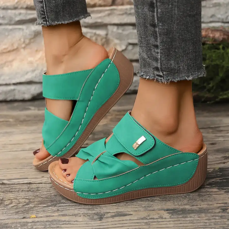 Fresh Open Toe Wedge Sandals