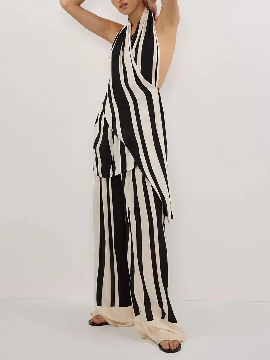 BLACK STRIPE PANT