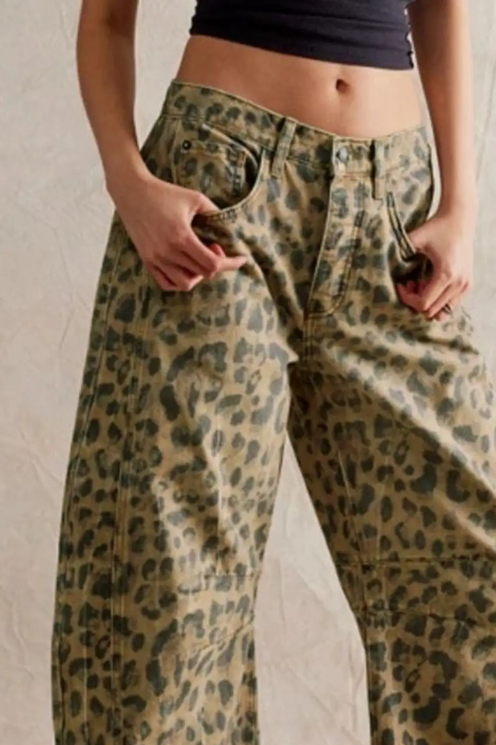 Tiered Relaxed Fit Denim Jeans