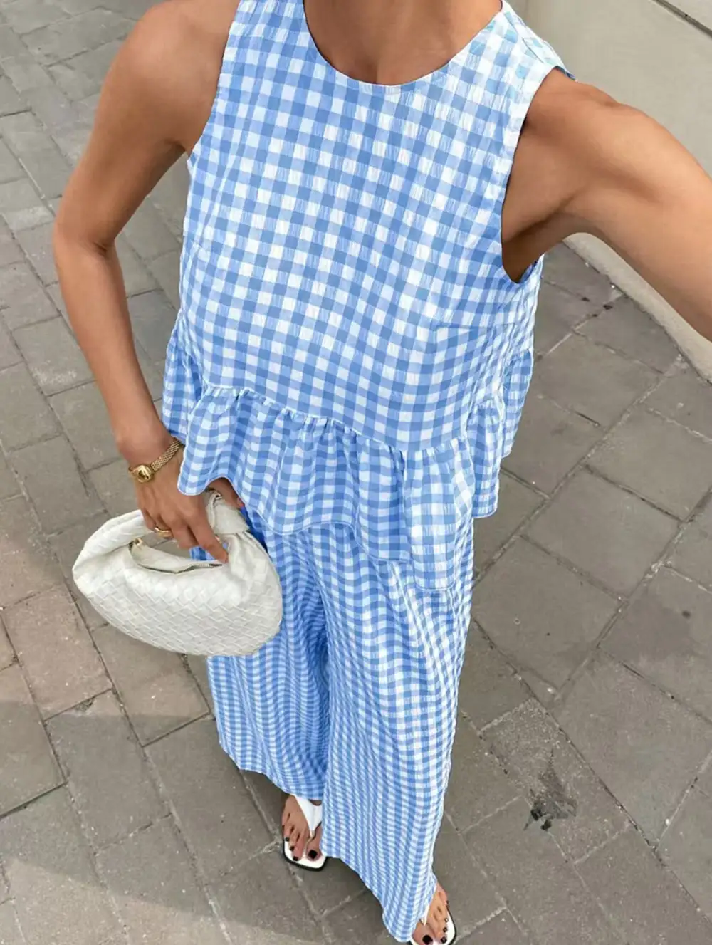 Sleeveless Top Pants Two Piece Set