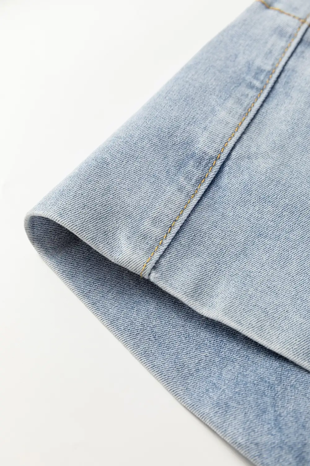 Cuffed Hem Comfy Denim Jeans