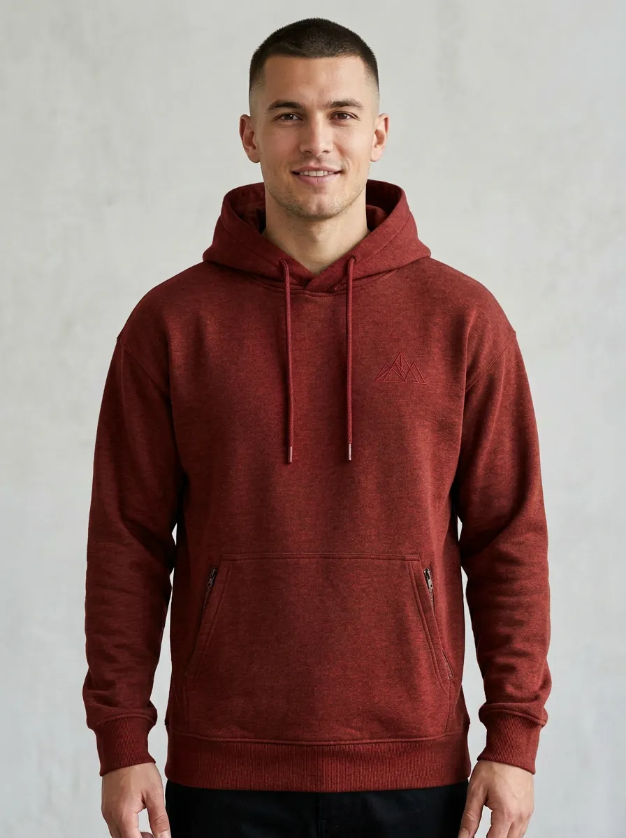 Everyday Mountain Graphic Outdoor-Inspired Minimalist Detail Men's Hoodie
