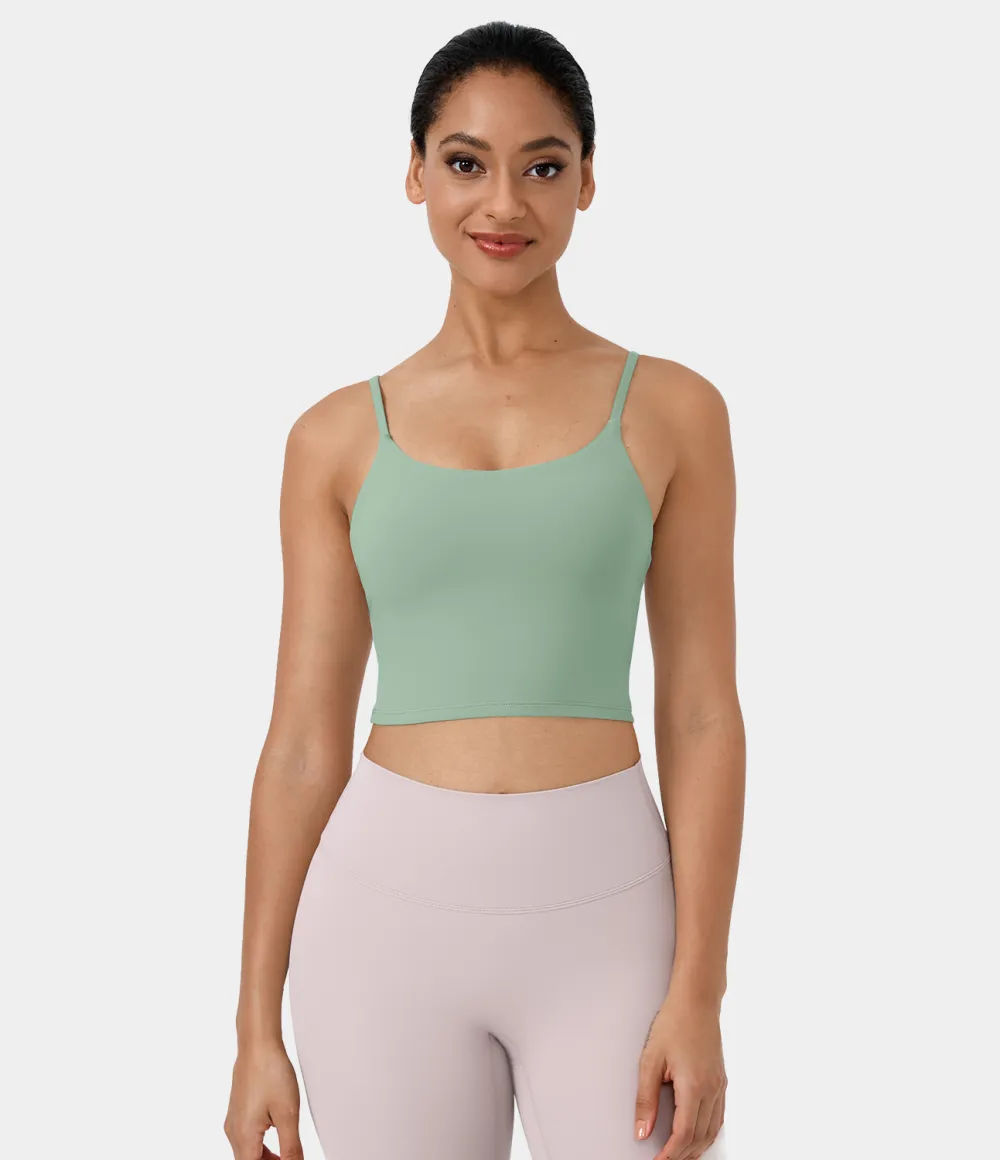 Basic Padded Workout Cropped Tank Top