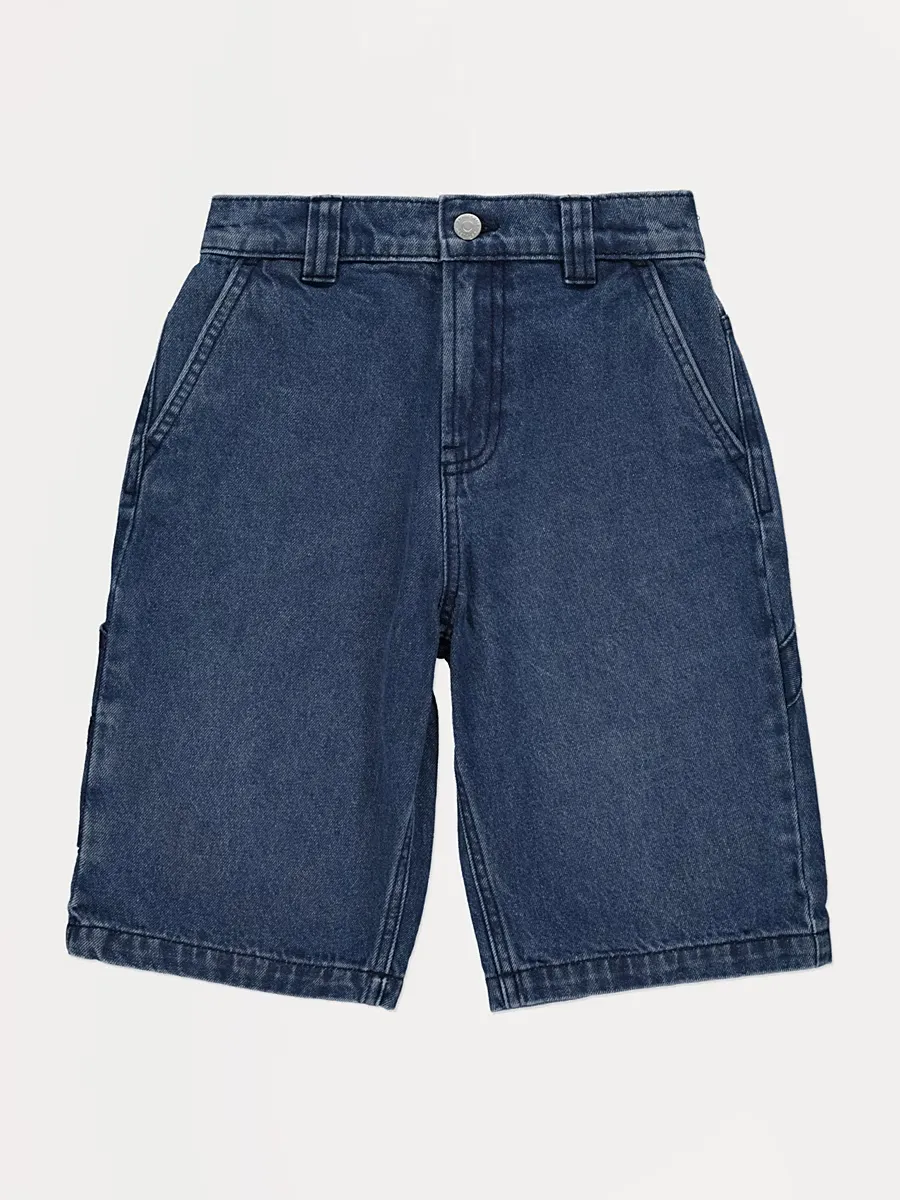 Mid Wash Carpenter Jort Shorts