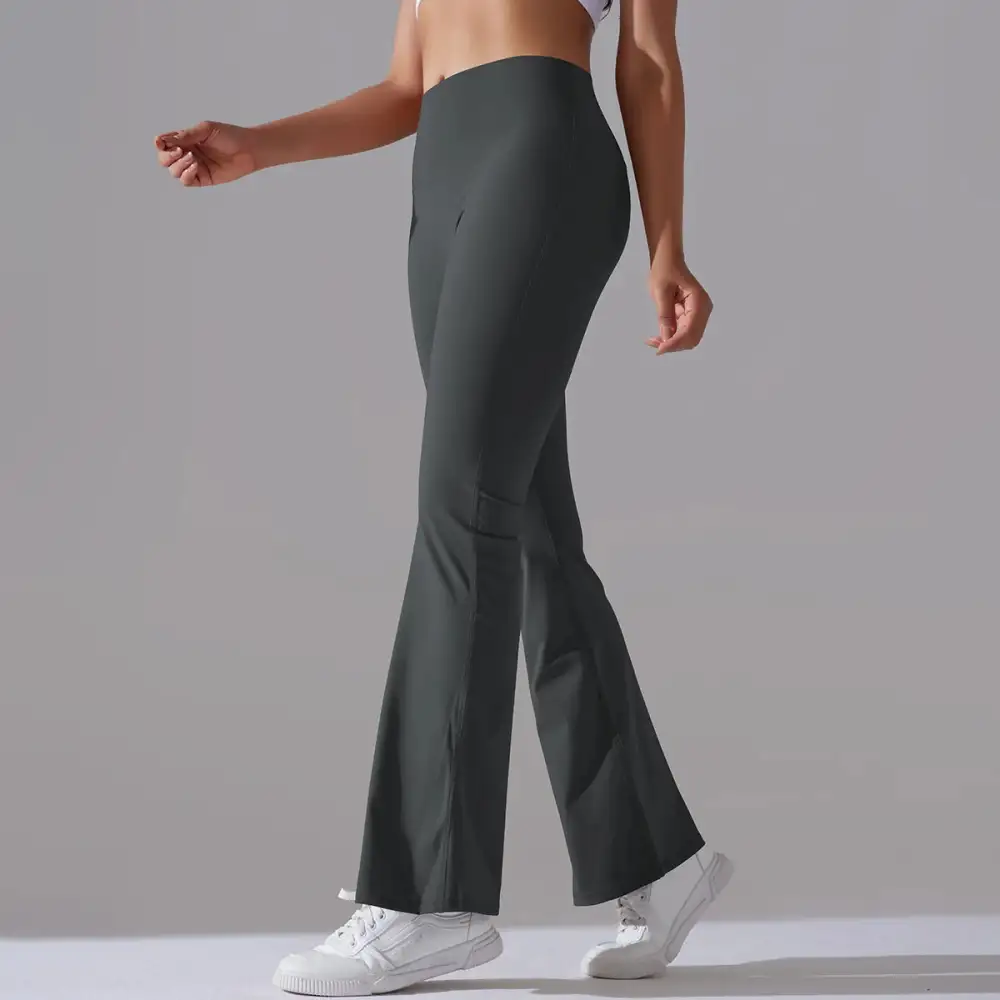 Flare Wide Yoga Pants High Waist Gym Fitness Stretch