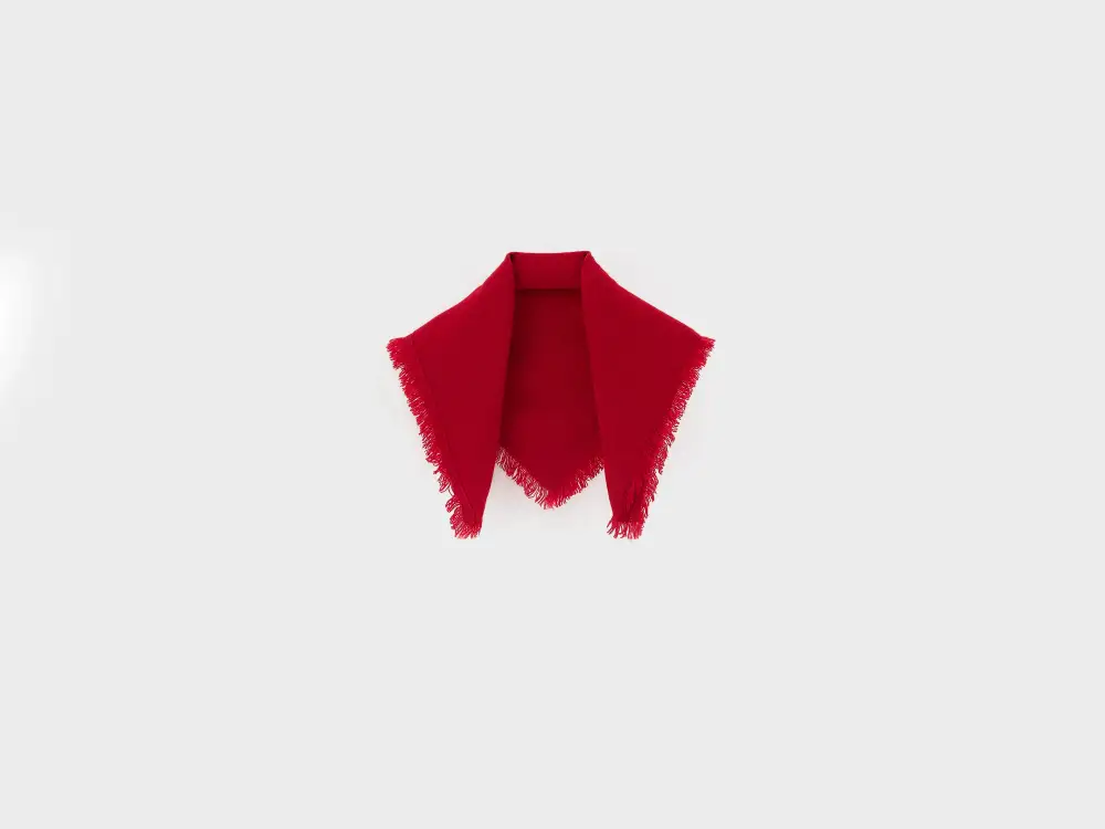 Classic Square Fringed Wool Fashion Scarf