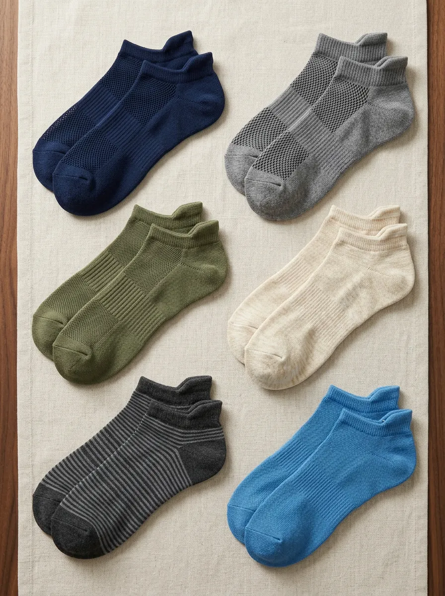Men's Breathable Mesh Athletic Low Cut 6-Pack Socks
