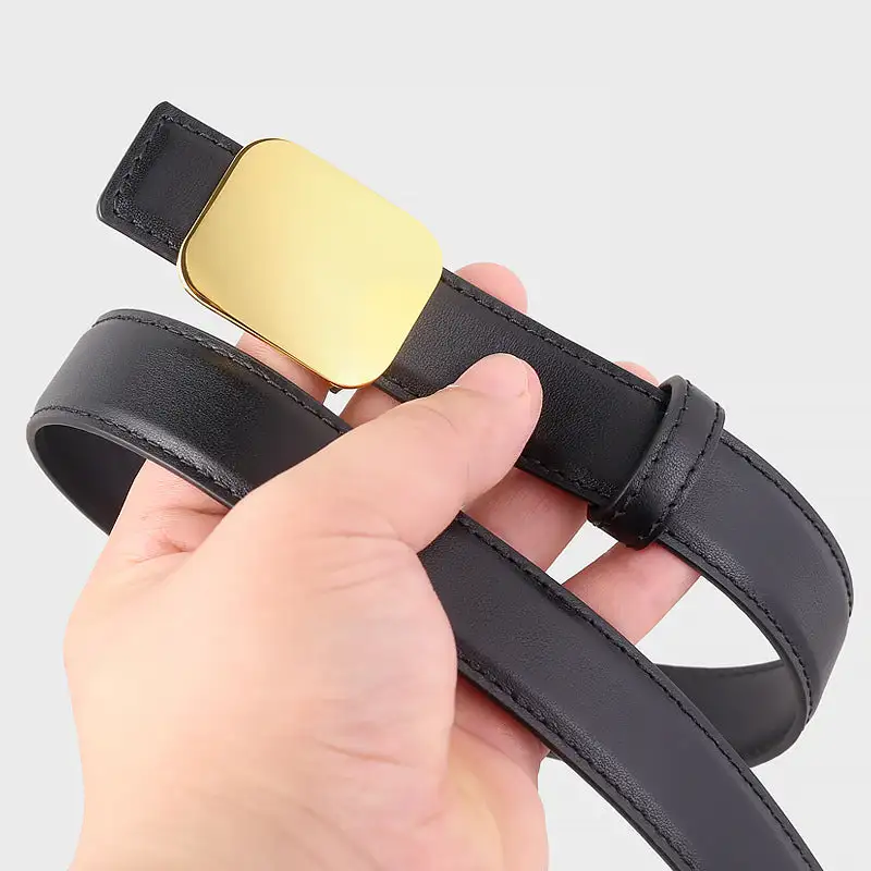 Simple Leather Belt with Buckle