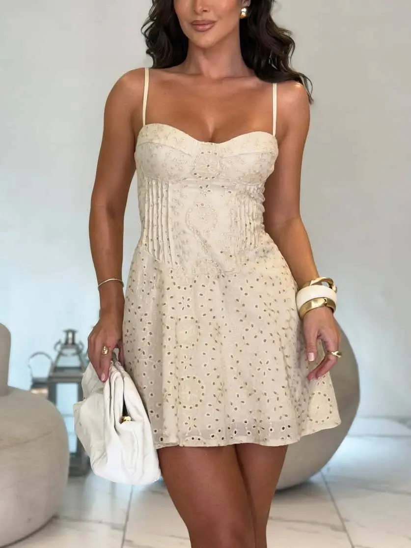 Lace Sling Sweet Mini Dress