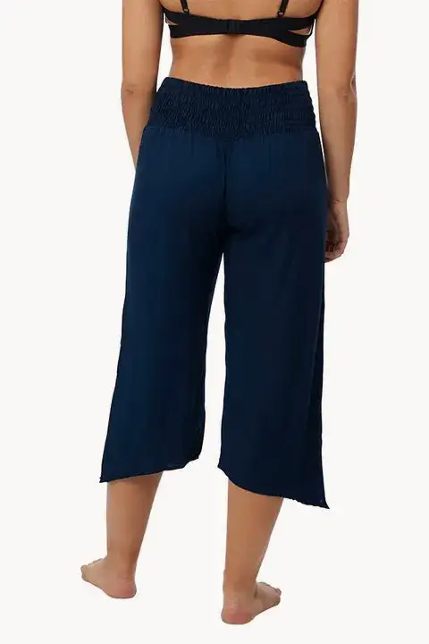 Ruched Waist Cropped Pants